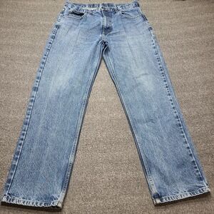 Member's Mark Jeans Mens 36x32 Blue Straight‎ Leg Denim 5-Pocket Zip Fly Classic